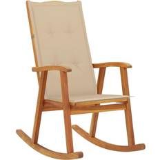 Rocking Chairs vidaXL with Cushions Brown Rocking Chair