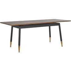 Beliani Allungabile Effetto Legno Nero 160/200 x 90 cm Tavolo da pranzo