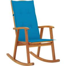 Rocking Chairs vidaXL with Cushions Brown Rocking Chair