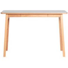 Magnus Olesen Freya Solid Oak Lacquered Beige Gray Linoleum 4175 Writing Desk