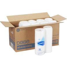 Dixie DXE9542500DXPK Lids, Dome, Drink-Thru, Fits 10 20 Oz. PerfecTouch White, 50/Pack