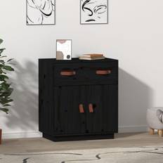 Kiefer Sideboards vidaXL Schwarz 65.5 x 40 x 75 cm Sideboard