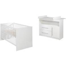 Côté amovible Ensembles de meubles Roba Chambre Bébé Maren Lit 70x140 cm + Commode à Langer