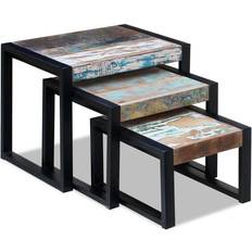 Tables gigognes vidaXL Three Piece Solid Nesting Table