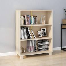 Pino Estanterías de libros vidaXL HAMAR Madera Pino Maciza 85 x 35 x 112 cm Marrón Estantería de libros