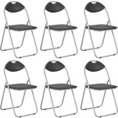 Argent Chaises de Cuisine vidaXL 6x Chaises Pliantes Salle À Manger Chaises Díner Chaises de Repas Similicuir Chaise de Cuisine