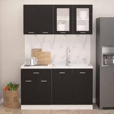 Furniture vidaXL Kitchen Cabinet Bottom Dining Set 4pcs