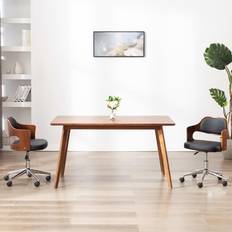 vidaXL Girevole Nera In Legno Piegato E Similpelle 19922 Sedia da ufficio