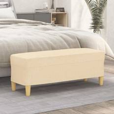 Beige Panche vidaXL Crema 100 x 35 x 41 cm Panca