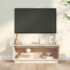 Meubles TV vente vidaXL Bois de Pin Massif 90 x 35 x 35 cm Meuble TV