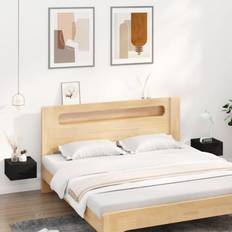 vidaXL Væghængte Sengeborde 2 Stk 35 x 35 x 20 cm Sort Sengebord 2stk
