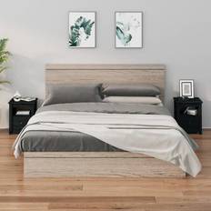 vidaXL Comodini 2 pz 40x35x49 cm In Legno Massello di Pino Comodino
