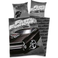 Blanc Ensembles de lit Herding FAST & FURIOUS Reversible Motif, Duvet Cover Case 53.1x78.7"