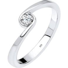 Elli Diamonds Ring Women Solitaire Engagement - 925 Sterling Silver