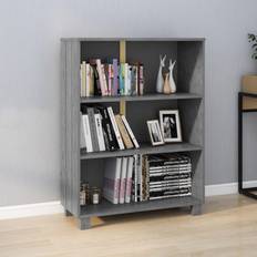 Pino Scaffali per libri vidaXL Libreria Grigio Scuro 85 x 35 x 112 cm Legno Massello Di Pino Scaffale per libri