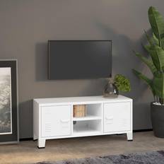 vidaXL Industrial Cabinet White 41.3" x 13.8" x 16.5" Mueble de TV