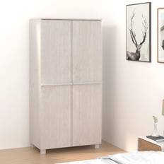 vidaXL Bianco 89x50x180 cm In Legno Massello Di Pino Armadio