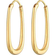 Bijoux Ohrringe Creolen Oval Elegant Zeitlos 925 Silber Elli Premium Gold 1010904354