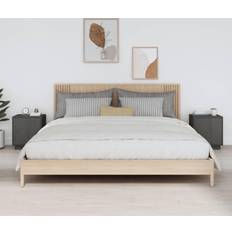 vidaXL 2 stk. fyrretræ Sengebord