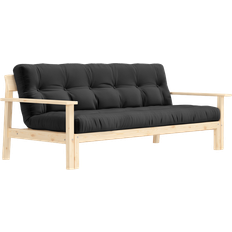 Unwind Couch Natural Wood Dark Gray Sofa