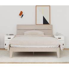 vidaXL Cabinets 2 Pine Bedside Table