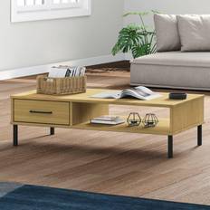 Pine wood side tables vidaXL Solid Wood Pine Coffee Table