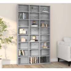 Gris Étagères vidaXL Armoire À CD Sonoma Gris 102x23x177.5 cm Étagère