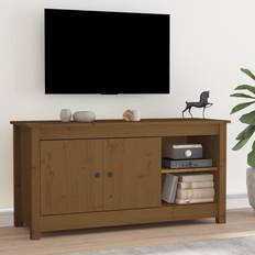vidaXL 103 x 36,5 x 52 cm Massivt Fyrretræ Gyldenbrun TV-bord