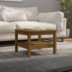 vidaXL honungsbrun 55x55x40 furu Soffbord
