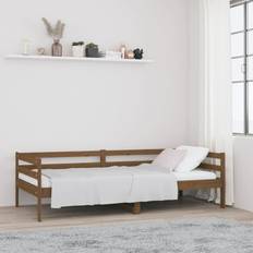 vidaXL Daybed 90 x 190 cm Massivt Fyrretræ Gyldenbrun Sofa 3 personers