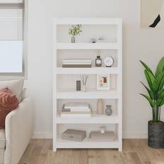 vidaXL 80x35x154 massivt fyrretræ Bogreol