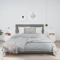 vidaXL 2 stk. massivt fyrretræ Sengebord