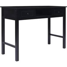 Wood Writing Desks vidaXL Black Writing Desk