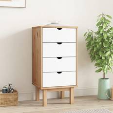 Brun - Fyr Kommoder vidaXL OTTA 46x39,5x90 massivt fyrretræ Kommode