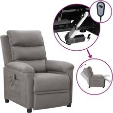 vidaXL Inclinable électrique Gris Clair Fauteuil