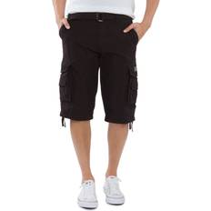 Unionbay Men's Cordova Belted Cargo Short Messenger Black