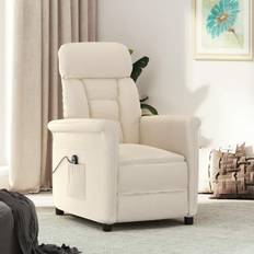 Fauteuil inclinable Fauteuils vidaXL Inclinable Électrique Beige Microfibre Fauteuil