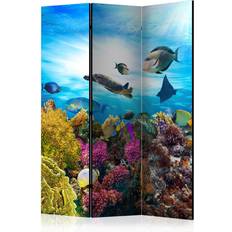 Orange Rumdelere Artgeist Skærmvæg Coral Reef 135 x 172 cm Dobbeltsiddet Rumdeler