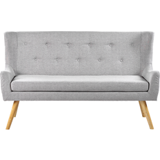 Beliani Grey Fabric Kitchen Light Grey Sofa