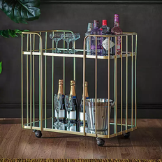 Beige Carrelli Tavolo Art Deco Drinks Trolley - Champagne Carrello Tavolo