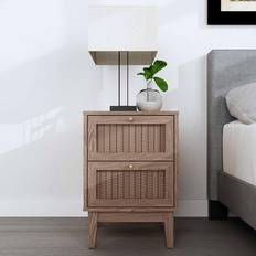 Oro Comodini LPD Rattan 2 Drawer Bedside Table