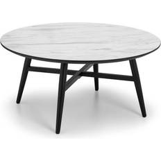 Julian Bowen Firenze White /Black Coffee Table 90x90cm