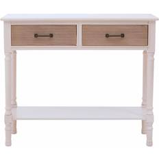 Premier Housewares Heritage White Console Table 33x90cm