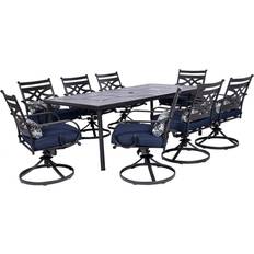 Comfortable outdoor furniture without cushions Hanover Montclair 9-Piece Patio Dining Set