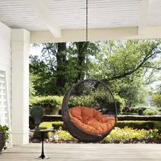 Canopy Porch Swings modway Hide Collection EEI-2654-GRY-ORA