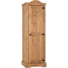 Brown Clothing Storage SECONIQUE Solid Pine 1 Single Corona Wardrobe