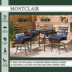 Patio Furniture Hanover MCLRDN5PCBR Montclair Five Patio Dining Set