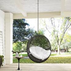 Outdoor Hanging Chairs modway Hide Collection EEI-2654-GRY-WHI