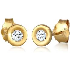 Elli Diamore damörhängen 585 gult guld diamant (0,12 ct) vit 585 gult guld diamant (0,12 ct) vit rundslipning – 0303320714