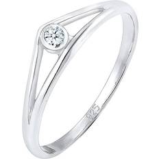 Elli Geo Engagement Ring - Silver/Diamond